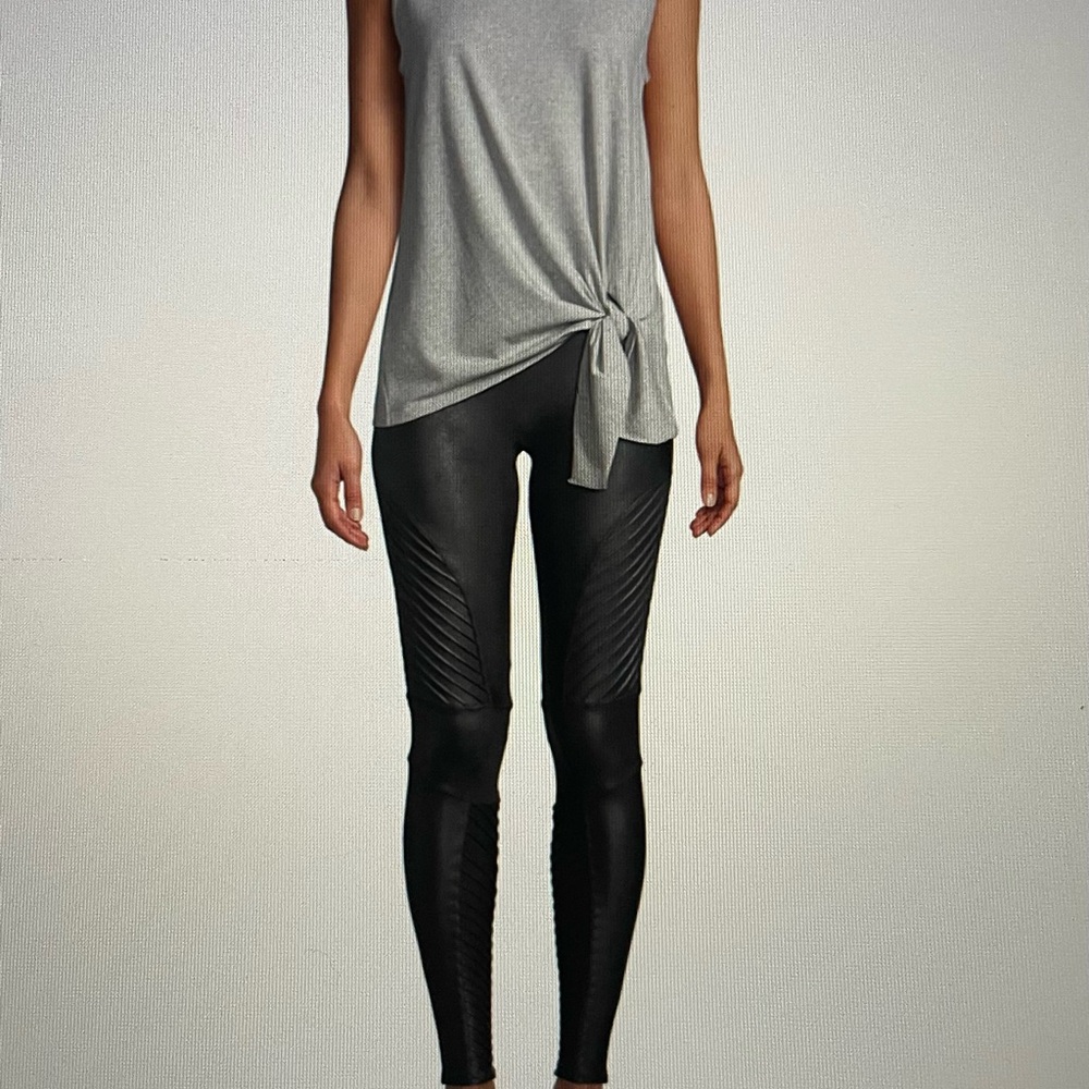 Spanx Moto Faux-Leather Leggings size S